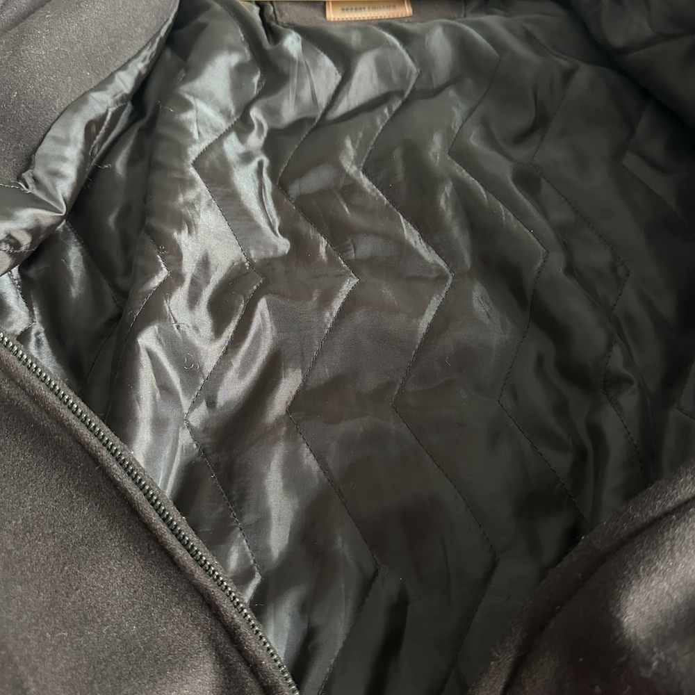 ROBERT PHILLIPE NEW YORK Wool Blend Bomber Jacket Size L Men's Brown City Chores - Picture 9 of 15